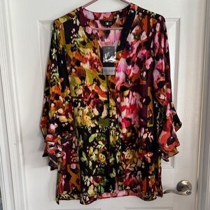 Investments Women's Multicolor Floral Blouse